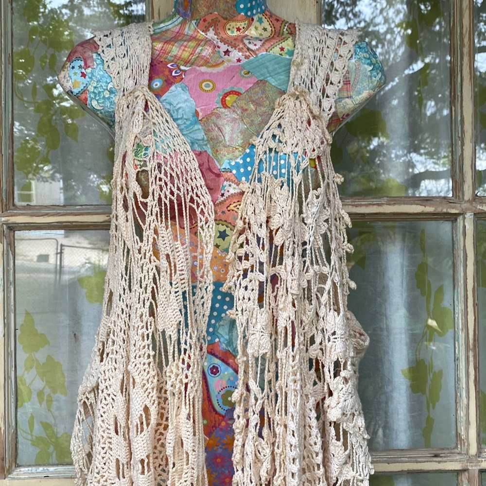 Crochet Pieced Doily Vest